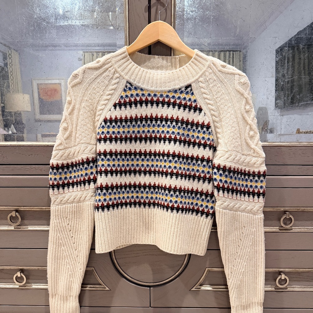 Veronica Beard Sise XS Jimeno Merino Wool Sweater